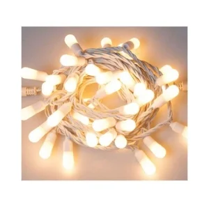 Catena Luminosa Cordoniera 40 Bulbi LED 10m 240V Luce Calda