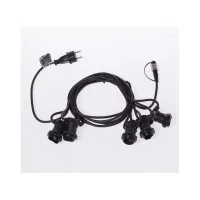 String Light 5 Lampholder E27 5 mt Outdoor Extendable Black String Light 5 Lampholder E27 5 mt Outdoor Extendable Black