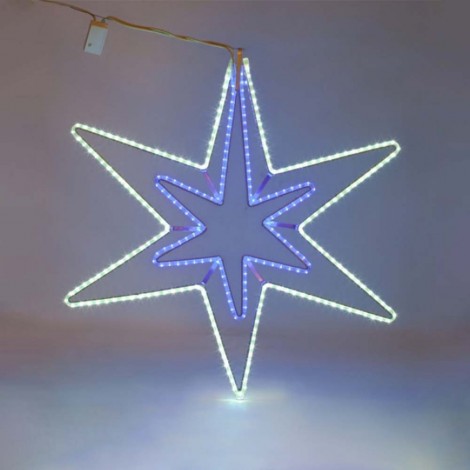 New Lamps Double Star 6 Points FLEXINEON 36 LED 2D 110x110cm