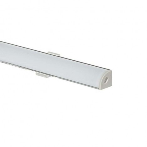 New Lamp Angular Profile 16x16mm White Aluminum 2.5 mt Opal