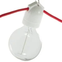 E27 Vintage Lampholder with Hook Porcelain White