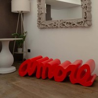 Slide Design AMORE Panchina Romantica Decorativa in Polietilene