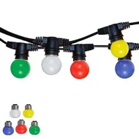 String Lights Black 10 Lampholder E27 11.5 mt Extendable LED String Lights Black 10 Lampholder E27 11.5 mt Extendable LED