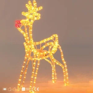 New Lamps Reindeer LED 7W H 70 cm Warm Light Head Movement