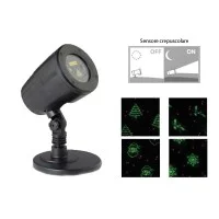 New Lamps Proiettore Laser 10W 230V con movimento 4 Decori