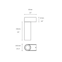 Flos C1 Mono Spot Wall Small Ø35 Adjustable LED Spotlight By