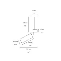 Flos C1 Double Spot Wall Small Ø35 Faretto Doppio LED