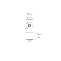 Flos Accessory Support for Surface Ceiling Installation for C1
