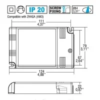 TCI Alimentatore LED 110-240V DC MAXI JOLLY US 60W 1-10V Push