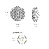 Slamp La Vie Ceiling/Wall Large Lampada Applique Dimmerabile