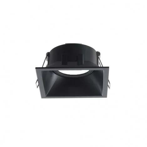 Lampo Black Gu10 Adjustable Square Recessed Downlight For LED