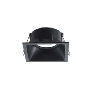 Lampo Black Gu10 Adjustable Square Recessed Downlight For LED