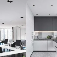 Lampo Black Gu10 Adjustable Square Recessed Downlight For LED