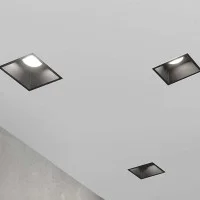 Lampo Black Gu10 Adjustable Square Recessed Downlight For LED