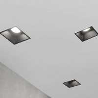 Lampo Black Gu10 Adjustable Square Recessed Downlight For LED