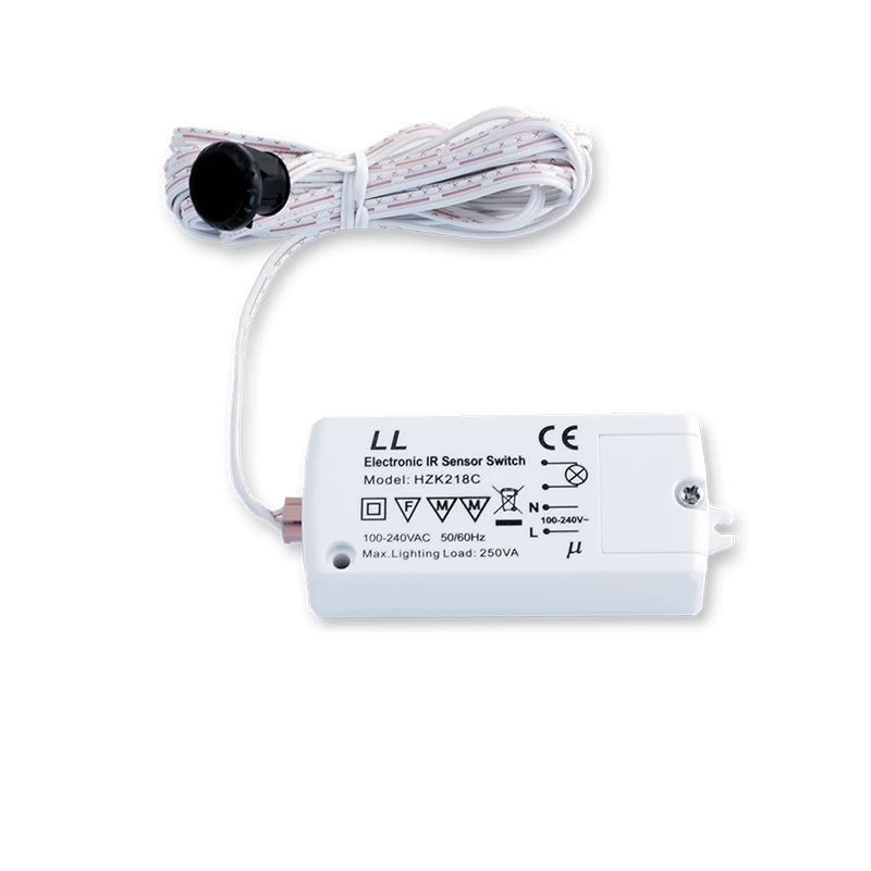 Lampo Hand Touch IR Sensor Switch Recessed 100-230V Electronic Lampo Hand Touch IR Sensor Switch Recessed 100-230V Electronic
