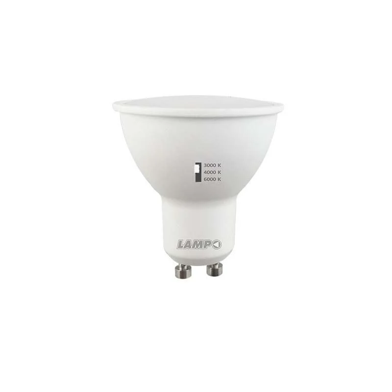 Lampo DIK LED GU10 Lampadina 8W TRICOLOR 240V 120° Lampo DIK LED GU10 Lampadina 8W TRICOLOR 240V 120°