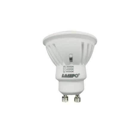 Lampo DIK LED GU10 Lampadina 10W TRICOLOR 240V 120°