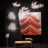 Slamp Hanami Suspension Large LED Dimmable Lamp By Adriano