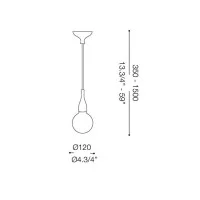 Ideal Lux Minimal LED SP1 Suspension Pendant Lamp Chrome