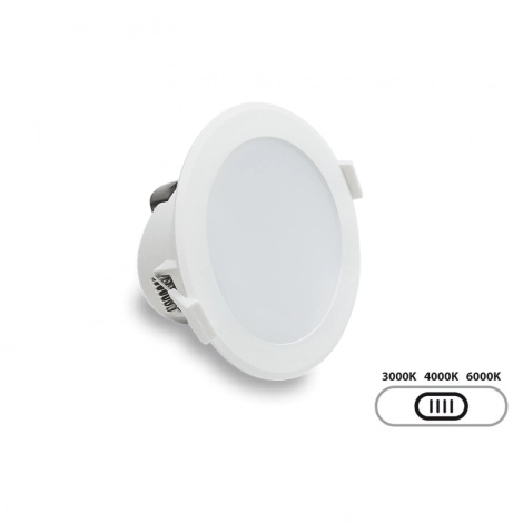 Lampo Recessed Round Downlight LED SYDNEY TRICOLOR 10W