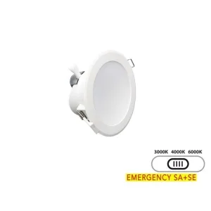 Lampo Faro SYDNEY 10W da Incasso Con Emergenza LED Tondo