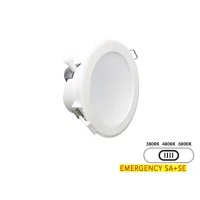 Lampo Faro SYDNEY 17W da Incasso Con Emergenza LED Tondo