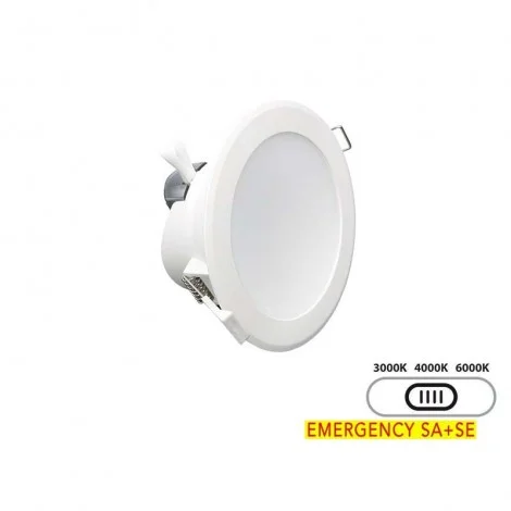 Lampo SYDNEY 17W Emergency LED Recessed Round Downlight