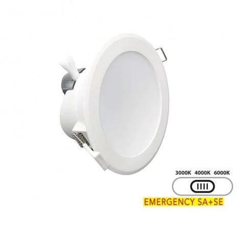 Lampo Faro SYDNEY 25W da Incasso Con Emergenza LED Tondo