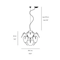 Luceplan Hope D66/12 Dismountable Suspension Lamp By Gomez Paz