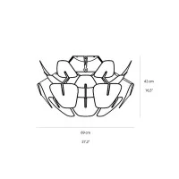 Luceplan Hope D66/12p Dismountable Ceiling Lamp By Gomez Paz &