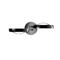 Lodes Nautilus Applique LED Lampada da Parete Cromo Nero Lodes Nautilus Applique LED Lampada da Parete Cromo Nero