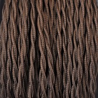 Electrical Twisted Cable 2X o 3X 50 meters in Fabric Brown
