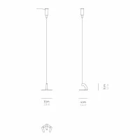 Zafferano Accessory Vertical Suspension Kit for Pencil Portable