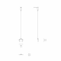 Zafferano Accessory Horizontal Suspension Kit for Pencil