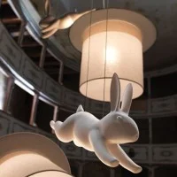 Karman Wow! Pendant Suspension Lamp with White Rabbit