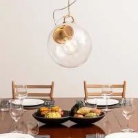 Artemide Miconos Dimmable Suspension Lamp in Crystal By Ernesto