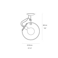 Artemide Miconos Lampada da Soffitto Dimmerabile in Cristallo