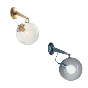 Artemide Miconos Dimmable Wall Lamp in Crystal By Ernesto