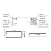 Control unit Wifi, RF 2.4G, Tuya control for RGB + CCT, RGBW Control unit Wifi, RF 2.4G, Tuya control for RGB + CCT, RGBW