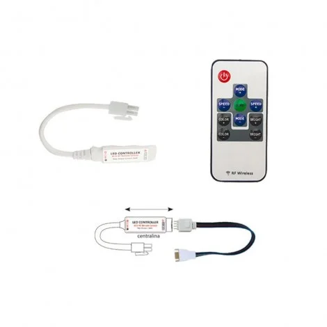 Lampo Mini Kit RGB Radiocomando + Centralina 12-24V RGB a