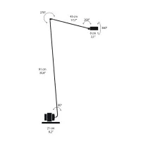 Lumina Daphine Floor LED Lamp with Double Control Dimmer By