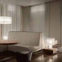 Slamp Accordéon LED Table Lamp with Double Switching for Indoor