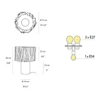 Slamp Accordéon LED Table Lamp with Double Switching for Indoor