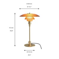 Louis Poulsen PH 3/2 Limited Edition Table Lamp in Amber