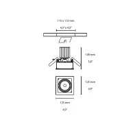 Flos Battery Trim Small 1L Adjustable Recessed LED Spotlight By
