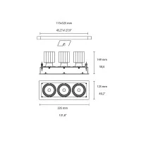 Flos Battery Trim Small 3L Faretto LED da Incasso Orientabile