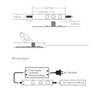 Mini Switch On/Off touch and dimmer for Strip LED with memory