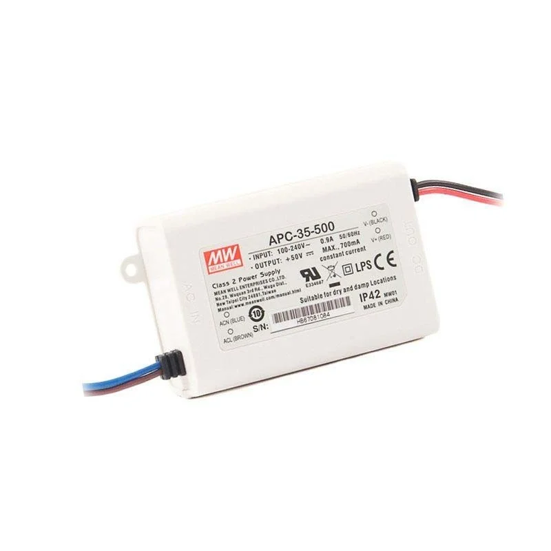 Meanwell Alimentatore APC-35-500 35W 100-240V 500mA IP42 per