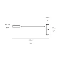 Logica Dumbo Flex LED Wall Spotlight with Flexible Arm for